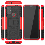 Motorola Moto G30 Cover Dækmønster Stativfunktion Rød