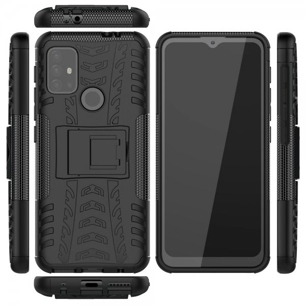 Motorola Moto G30 Cover Dækmønster Stativfunktion Sort