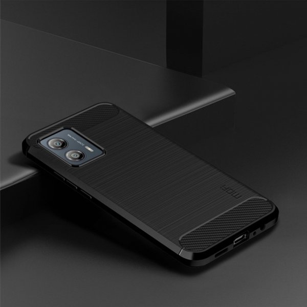 Mofi Motorola Moto G53 5G Cover Børstet Kulfibertekstur Sort