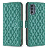 Motorola Moto G62 5G Cover Rhombusmønster Grøn