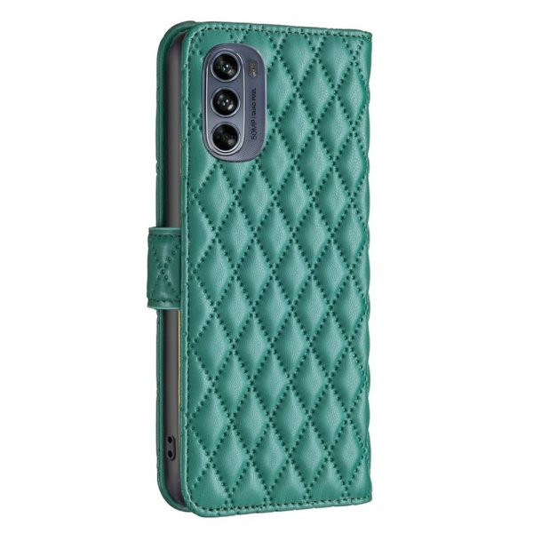 Motorola Moto G62 5G Cover Rhombusmønster Grøn