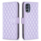Motorola Moto G62 5G Cover Rhombusmønster Lilla