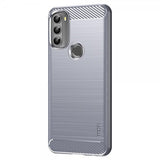 Mofi Motorola Moto G71 5G Cover Børstet Kulfibertekstur Grå