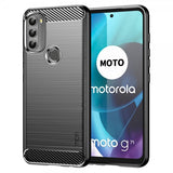 Mofi Motorola Moto G71 5G Cover Børstet Kulfibertekstur Sort