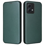 Motorola Moto G84 Cover Kulfibertekstur Grøn