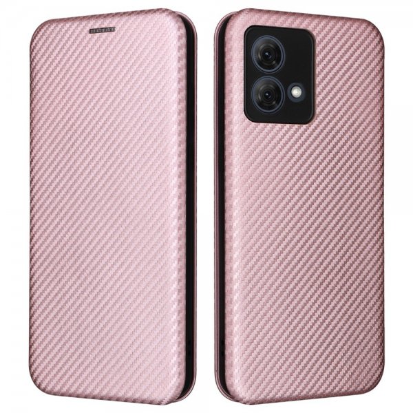 Motorola Moto G84 Cover Kulfibertekstur Rosaguld