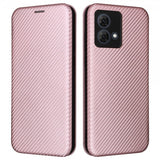 Motorola Moto G84 Cover Kulfibertekstur Rosaguld
