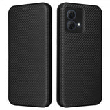 Motorola Moto G84 Cover Kulfibertekstur Sort