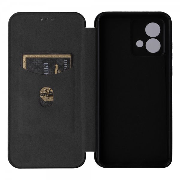 Motorola Moto G84 Cover Kulfibertekstur Sort