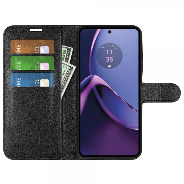 Motorola Moto G84 Cover Litchi Sort