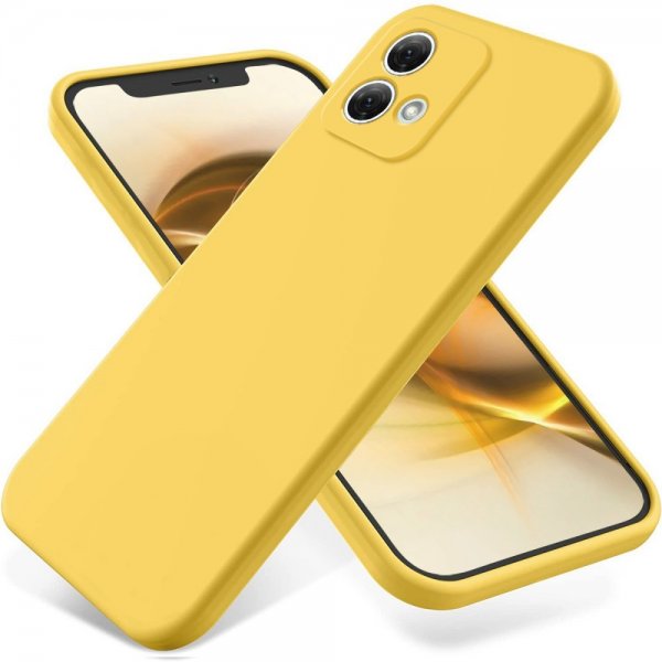 Motorola Moto G84 Cover med Rem Silikone Gul