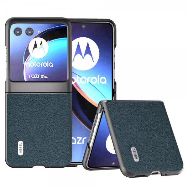 ABEEL Motorola Razr 40 Ultra Etui Ægte Læder Grøn