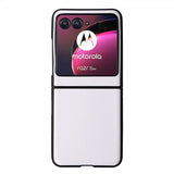 Motorola Razr 40 Ultra Cover Kulfibermønster Hvid