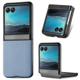 Motorola Razr 40 Ultra Cover Kulfibertekstur Blå