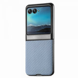 Motorola Razr 40 Ultra Cover Kulfibertekstur Blå