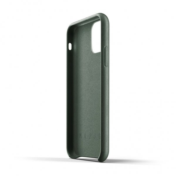 Mujjo iPhone 11 Pro Cover i fuldnarvet læder Slate Green