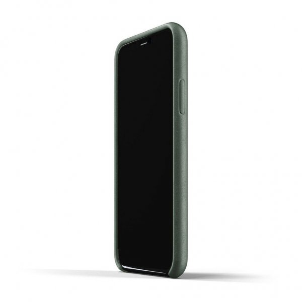 Mujjo iPhone 11 Pro Cover i fuldnarvet læder Slate Green