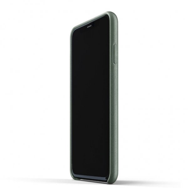 Mujjo iPhone 11 Pro Max Cover Full Leather Case Slate Green