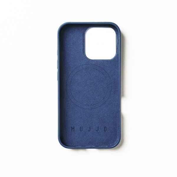 Mujjo iPhone 16 Pro Cover i Fuld Læder Monaco Blue