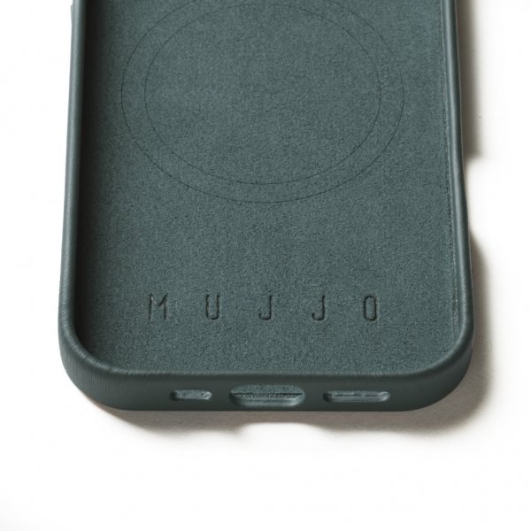 Mujjo iPhone 16 Pro Cover Full Læder Livid Green