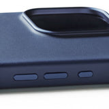 Mujjo iPhone 16 Pro Max Cover Full Leather Case Monaco Blue