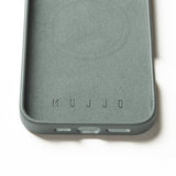 Mujjo iPhone 16 Pro Max Cover Full Leather Case Green Smoke