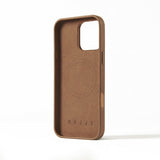 Mujjo iPhone 16 Pro Max Cover Full Leather Case Dark Tan
