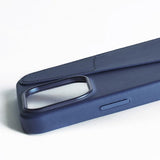 Mujjo iPhone 16 Pro Max Cover Full Leather Wallet Case Monaco Blue