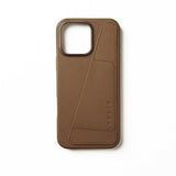 Mujjo iPhone 16 Pro Max Cover Full Leather Wallet Case Dark Tan