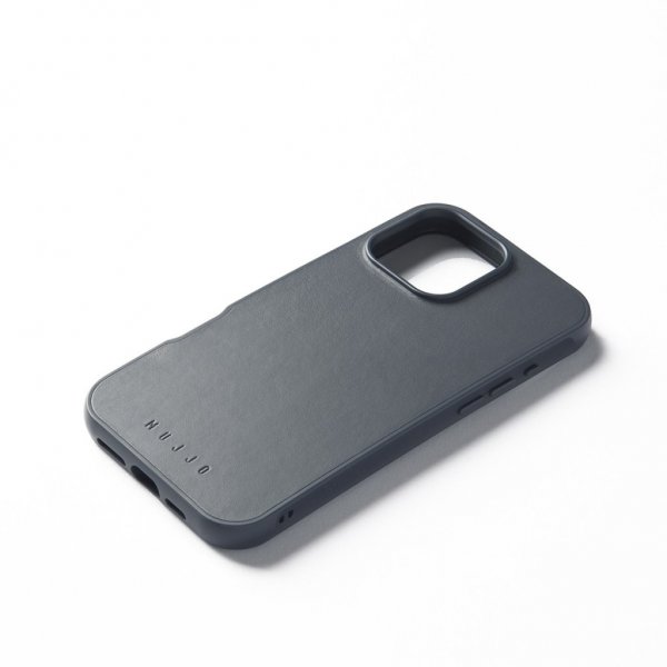 Mujjo iPhone 16 Pro Max Cover Shield Case Steel Blue