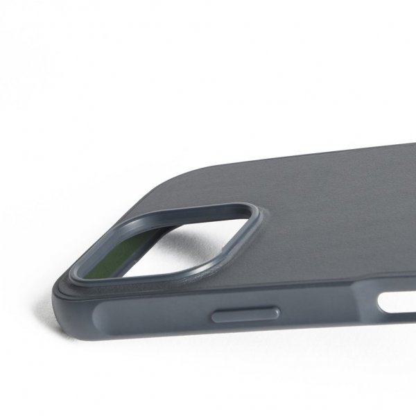 Mujjo iPhone 16 Pro Max Cover Shield Case Steel Blue