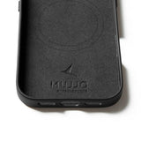 Mujjo iPhone 17 Cover Full Leather Case MagSafe Sort