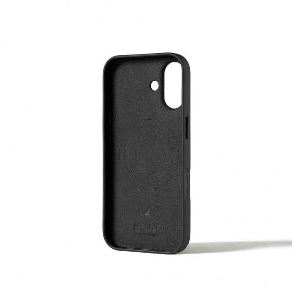 Mujjo iPhone 17 Cover Full Leather Case MagSafe Sort