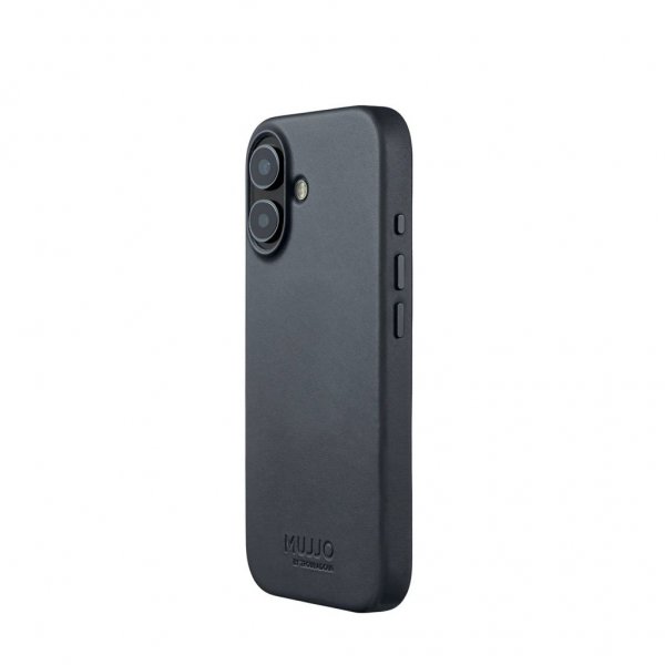 Mujjo iPhone 17 Etui Full Leather Case MagSafe Basalt