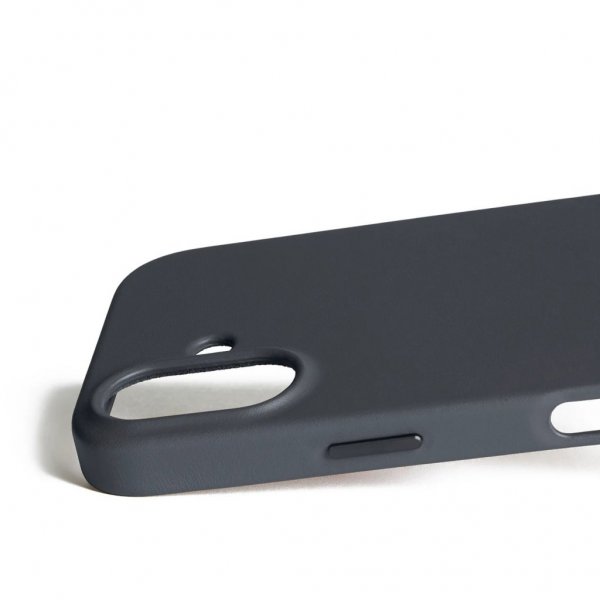 Mujjo iPhone 17 Etui Full Leather Case MagSafe Basalt