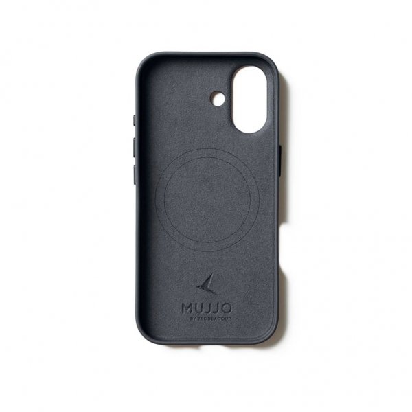 Mujjo iPhone 17 Etui Full Leather Case MagSafe Basalt