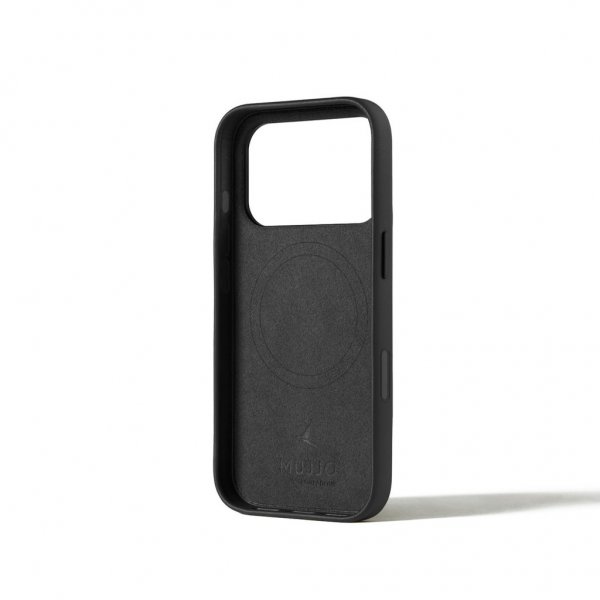Mujjo iPhone 17 Pro Cover Full Leather Case MagSafe Sort