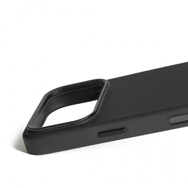 Mujjo iPhone 17 Pro Cover Full Leather Case MagSafe Sort