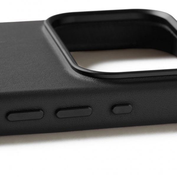 Mujjo iPhone 17 Pro Cover Full Leather Case MagSafe Sort