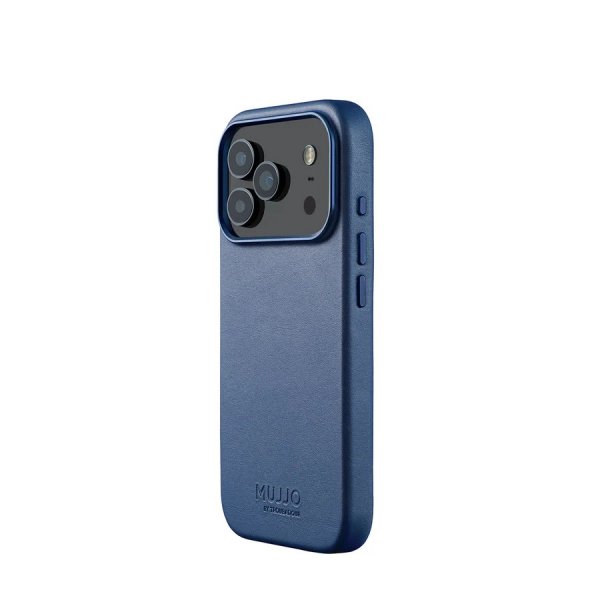 Mujjo iPhone 17 Pro Cover Full Lædercover MagSafe Monaco Blue