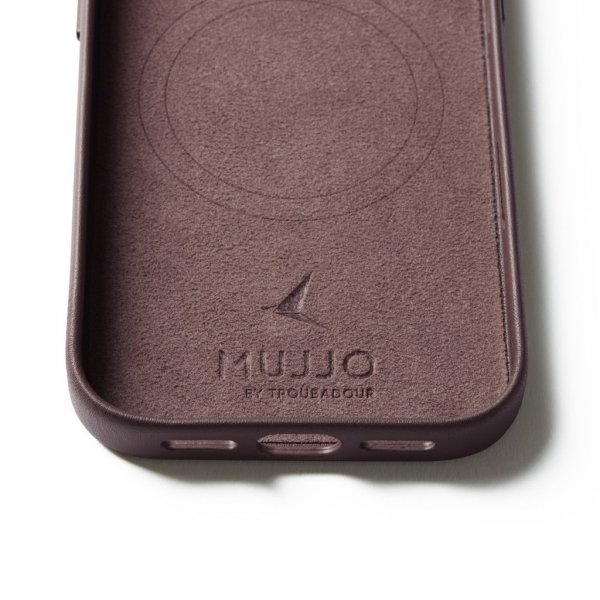 Mujjo iPhone 17 Pro Cover Fuld Læder MagSafe Bronze Red