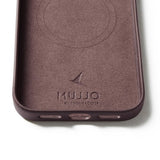 Mujjo iPhone 17 Pro Max Cover Full Leather Case MagSafe Bronze Red