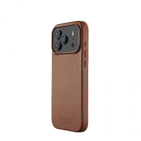Mujjo iPhone 17 Pro Max Cover Fuld Lædercover MagSafe Tan