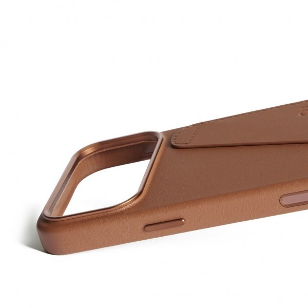Mujjo iPhone 17 Pro Max Cover Full Leather Wallet Case MagSafe Tan
