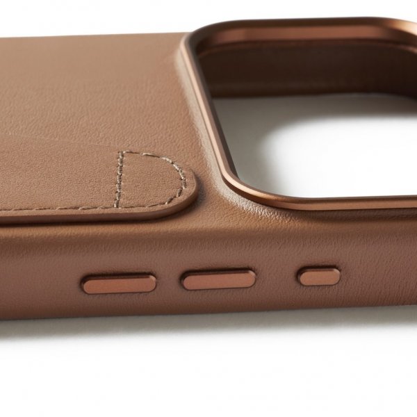 Mujjo iPhone 17 Pro Max Cover Full Leather Wallet Case MagSafe Tan