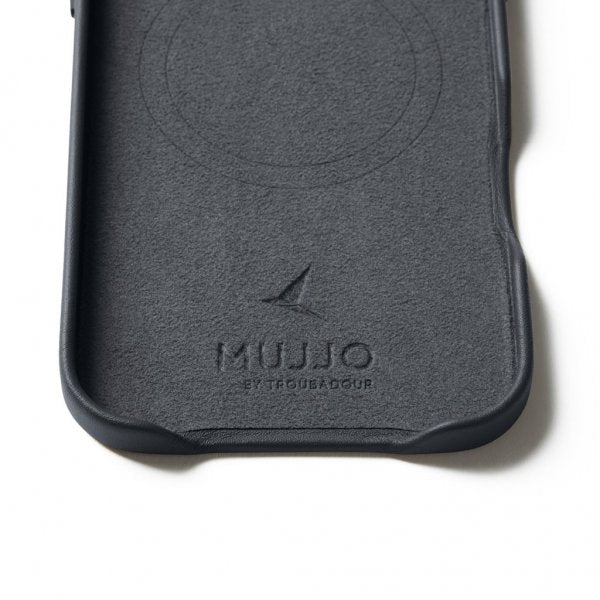 Mujjo iPhone Air-etui i fuldlæder MagSafe Basalt