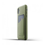 Mujjo iPhone Xr Cover Full Læder Pung Oliven