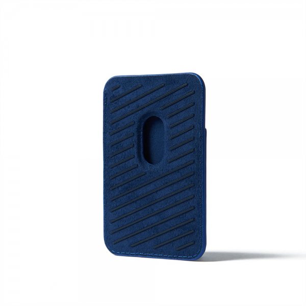 Mujjo Kortholder Full Leather Magnetic Wallet Monaco Blue