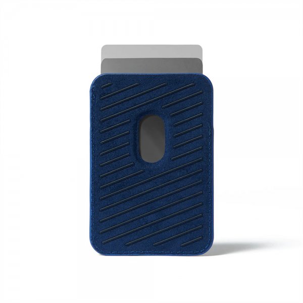 Mujjo Kortholder Full Leather Magnetic Wallet Monaco Blue