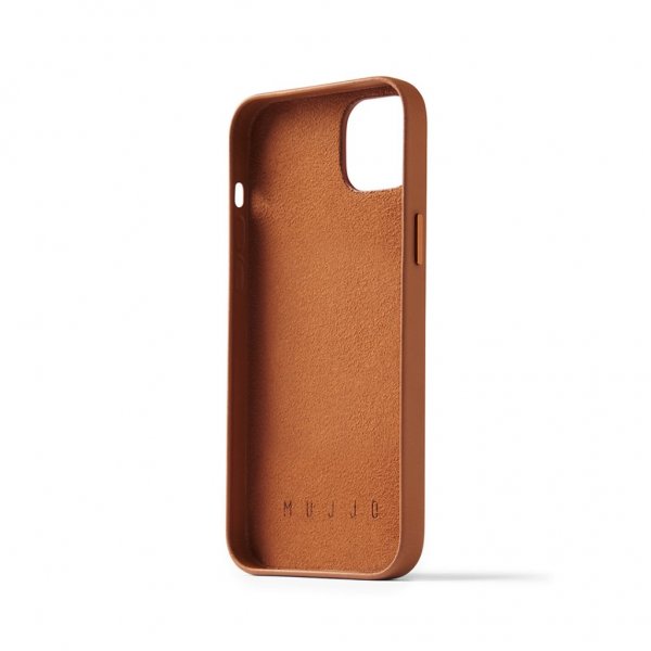 Mujjo iPhone 14 Plus Cover Full Leather Wallet Case Monaco Blue